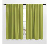 NICETOWN Rideaux occultants pour Chambre à Coucher - (Vert Gazon) 132 x 63 cm, Double Panneau, Traitement de fenêtre pour fenêtres