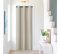 NICETOWN Rideaux occultants pour salon, porte et fenêtre à isolation thermique pour porte, placard, intimité, rideaux de ferme, pour terrasse en verre, 1 pièce, 106,7 cm de large x 203,2 cm de long, naturel