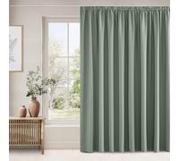 NICETOWN Rideaux Thermique de Fenêtre Draperies Galon Fronceur Lumineux Bloquer Anti UV pour Decoration Maison Chambre, 300cm Largeur sur 240 Hauteur, Sauge Vert, 1 Pièces