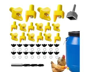Nicets horizontaux pour le naufrage pour - boire du creux pour boire pour les mamelons pour la volaille avec un assemblage latéral horizontal de 16 pièces | Capezzoli pour l'eau pour l