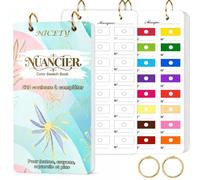 NICETY Nuancier à Colorier Avec Trou 22 Feuilles 528 Emplacements 300g/㎡