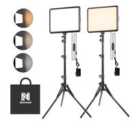 NiceVeedi Éclairage de Photographie 25 W, kit de 2 Panneaux vidéo LED de 185 cm, 2900-7000 K à intensité Variable avec trépied, lumière de Diffusion pour Enregistrement vidéo Youtube/TikTok Live