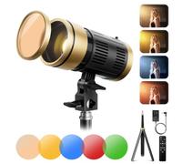 NiceVeedi Projecteur de cheveux 5 couleurs 20 W pour photographie avec trépied de 221 cm, éclairage de photographie zoomable 2800 K-6500 K avec télécommande et système de refroidissement, projecteur