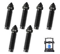 NICEWAT Centauri Lot de 6 buses en carbone pour Elegoo, 0,4 mm, 0,6 mm, pour Elegoo Centauri Carbon, buses en acier trempé pour imprimante 3D Extrudeuse Hotend