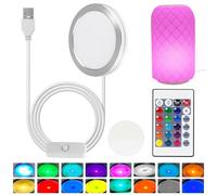 NICEWAT Kit de 16 ampoules LED RVB pour imprimante 3D Bambu Lab A1, A1mini, P1S, P1P, X1C, modèles de veilleuse de rechange avec télécommande pour accessoires d'imprimante 3D