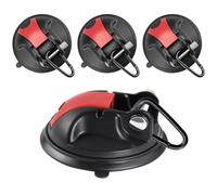 NICEWAT Lot de 4 crochets à ventouse extra forts, ventouses puissantes, capacité de charge de 30 kg, kit de camping avec crochet en D, crochet à ventouse puissant pour le camping et la maison