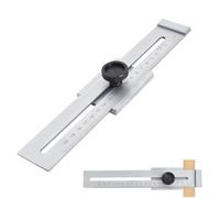 NICEWAT Trusquin de Traçage, 200mm Plage de Mesure Jauge de Marquage en Acier Inoxydable, Trusquin de Menuisier, Jauge de Trait de Précision, Outils de Mesure pour le Travail du Bois