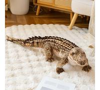 NICEYEA Jouet en peluche crocodile (96 cm) - Design réaliste super doux - Grand jouet en peluche marron et gris - Convient pour les enfants comme cadeau ou décoration sur le thème des animaux
