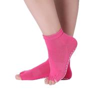 NiceYnn 1 Paire Chaussette 5 Doigts Chaussettes Pilates Sans Orteil Carmin