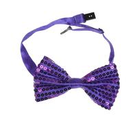 NiceYnn 1Pc Nœud Papillon Noué Réglable Formel Satin Paillette Plusieurs Couleurs pour Homme Enfant Mariage Fête Costume Carnaval Halloween Paillette Violet