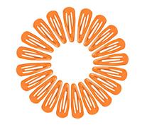 NiceYnn 20Pcs 4.8cm Barrettes Pince à Cheveux Clip en Métal, Barrette Cheveux Fille, Snap Barettes BB en Métal, Femme Snap Clip Barrettes à Cheveux, Enfant Épingle à Cheveux Orange