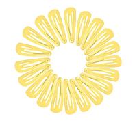 NiceYnn 20Pcs 4.8cm Barrettes Pince à Cheveux Clip en Métal, Barrette Cheveux Fille, Snap Barettes BB en Métal, Femme Snap Clip Barrettes à Cheveux, Enfant Épingle à Cheveux Jaune