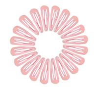 NiceYnn 20Pcs 4.8cm Barrettes Pince à Cheveux Clip en Métal, Barrette Cheveux Fille, Snap Barettes BB en Métal, Femme Snap Clip Barrettes à Cheveux, Enfant Épingle à Cheveux Rose
