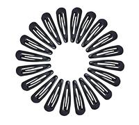 NiceYnn 20Pcs 4.8cm Barrettes Pince à Cheveux Clip en Métal, Barrette Cheveux Fille, Snap Barettes BB en Métal, Femme Snap Clip Barrettes à Cheveux, Enfant Épingle à Cheveux Noir