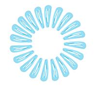 NiceYnn 20Pcs 4.8cm Barrettes Pince à Cheveux Clip en Métal, Barrette Cheveux Fille, Snap Barettes BB en Métal, Femme Snap Clip Barrettes à Cheveux, Enfant Épingle à Cheveux Azur