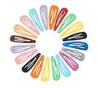 NiceYnn 20Pcs 4.8cm Barrettes Pince à Cheveux Clip en Métal, Barrette Cheveux Fille, Snap Barettes BB en Métal, Femme Snap Clip Barrettes à Cheveux, Enfant Épingle à Cheveux Multicolore Aléatoire