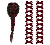 NiceYnn 20Pcs Pinces à Cheveux Flocag Mini Clip à Griffe Barette Accessoire de Coiffure Antidérapant pour Mariage anniversaire Bordeaux Crocodile