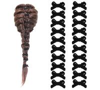 NiceYnn 20Pcs Pinces à Cheveux Flocag Mini Clip à Griffe Barette Accessoire de Coiffure Antidérapant pour Mariage anniversaire Noir Crocodile