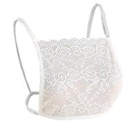 NiceYnn Camisole Débardeur Femme pour Décolleté Bas Caroco Fleur Blanc