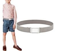 NiceYnn Ceinture Élastique pour Enfant Garçon Fille de 2-15 Ans Entièrement Réglable Extensible pour Pantalon Jean Robe Gris