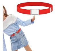 NiceYnn Ceinture Élastique pour Enfant Garçon Fille de 2-15 Ans Entièrement Réglable Extensible pour Pantalon Jean Robe Rouge