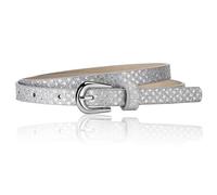 NiceYnn Ceinture Fine Cuir Imité pour Fille Garçon Réglable A:Argenté