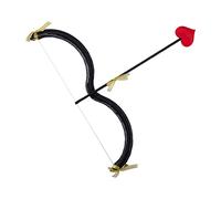 Niceyoeuk Ensemble de flèche avec nœud Cupidon rouge pour la Saint-Valentin, accessoires de cosplay, accessoires photo, fête d'Halloween, fournitures de performance pour adultes et enfants (noir,