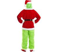 Niceyoeuk Lot de 7 costumes de monstre vert de Noël How The Green Monster Stole pour Noël, Halloween, Noël, cosplay, accessoires amusants (vert, taille S)