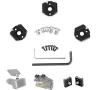 NICEYRIG Adaptateur de Griffe Porte Griffe Cold Shoe avec Trou de 1/4 "pour Flash de Micro Pack de 3