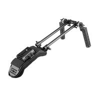 NICEYRIG Kit de Support pour Plate-Forme avec épaulement de 15 mm avec Plaque de Base QR 15 mm Tige de Serrage Rosette Poignée Poignées pour Caméscope DSLR DV