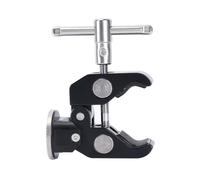 NICEYRIG Pince de fixation pour appareil photo, super pince avec support de rosace (trous filetés M6), pince de trépied pour appareil photo, support de caméra super pince, distance d'ouverture 12 mm à