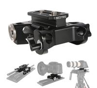 NICEYRIG Plaque de Base de 15 mm avec 2 Engrenages Standard Arri et Support de Rail de 15 mm pour Appareil Photo Rig-513