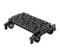 NICEYRIG Plaque de Base multifonctionnelle de bâti de trépied de Plat de Fromage avec la Double Bride de Rail de 15mm pour l'appareil-Photo d'épaule de caméra de DSLR