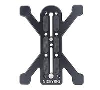 NICEYRIG Plaque de Base quadrupède à dégagement Rapide pour Appareil Photo Reflex numérique, caméra de cinéma, caméscope Compatible avec trépieds Standard Arca-Swiss [Version Plus]