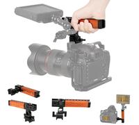 NICEYRIG Poignée de NATO Bois avec 15mm Rod Clamp et Cold Shoe Positionnement pour Arri Standard pour DSLR Camera Cage