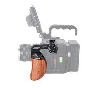 NICEYRIG Poignée en Bois côté Gauche avec Rail supérieur OTAN vers Rosette Adaptateur pour Montage sur Rosette pour matériel de Bricolage Red DSMC2 Weapon/Epic-W/Scarlet-W/Raven/Kinefinity MAVO