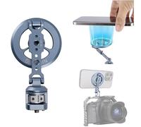 NICEYRIG Support magnétique pour trépied de téléphone, support de téléphone pour appareil photo en aluminium avec vis de 6,35 mm, support de sabot de 6,35 mm, pince OTAN pour iPhone 16/15/14/13/12