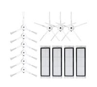 Nicfaky 9 brosses latérales + 4 filets filtrants pour aspirateur robot S6 S5 E35 E2