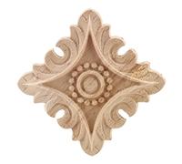 Nicfaky Applique Onlay de Coin Sculpté Bois Vintage Non Peint Décoration de Porte de Cabinet de Mur de Meubles de de Fond de Cadre