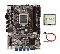 Nicfaky Carte MèRe B75 BTC Mining + CPU G1620 + Câble de Commutation LGA1155 Adaptateur USB 8XPCIE DDR3 MSATA B75 Carte MèRe USB BTC Miner