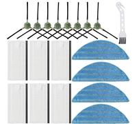 Nicfaky Kit brosse latérale et chiffon pour aspirateur robot M200 M201 M501- M520 T700