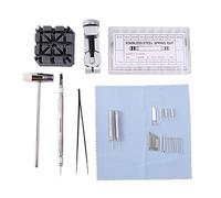 Nicfaky Kit d'outils de fixation pour bracelet de montre, extracteur de connecteur 98 en 1, outil de barre à ressort avec 72 broches supplémentaires, 15 goupilles, 1 support, 1 marteau à tête, 1 pince
