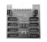 Nicfaky La Carte de Conversion d'alimentation ATX24Pin avec Affichage de Tension Convertit 2 Interfaces 6Pin 8 4P pour Alimenter la Carte Graphique
