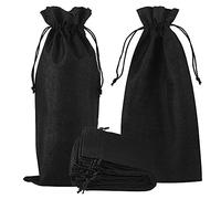 Nicfaky Lot de 10 en toile de avec cordon de serrage - En toile de - Pour bouteille - Cadeau pour les aveugles - Cadeau de vacances