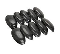 Nicfaky Lot de 10 paires de cache-oreilles en plastique noir pour coiffeur