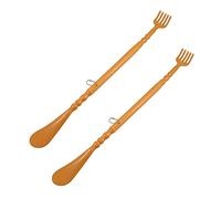 Nicfaky Lot de 2 masseurs avec poignée en plastique marron 48 cm