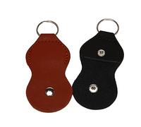 Nicfaky Lot de 2 médiators de guitare - Plectre avec boîte à embouts (lot de 2 - Noir, marron)