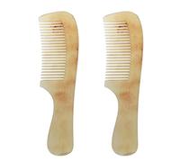 Nicfaky Lot de 2 peignes de massage en corne de bœuf