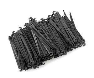 Nicfaky Lot de 200 piquets de support d'arrosage par tuyau de 1/4" pour légumes, jardins d'herbes, noir