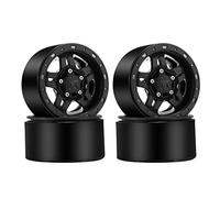 Nicfaky Lot de 4 jantes de moyeu Beadlock 2.2 en plastique pour 1/10 RC Crawler Axial SCX10 Wraith Capra RR10 pour TRX4 D90